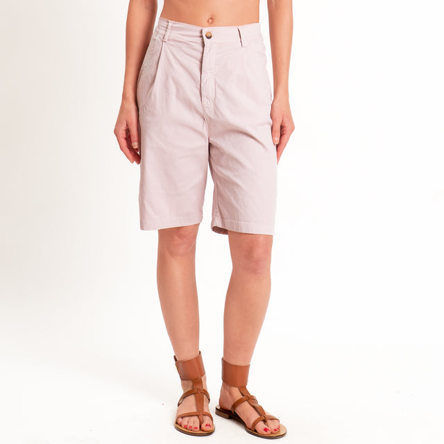 Zeroassoluto-Bermuda LORA cotone elastico dietro - rosa