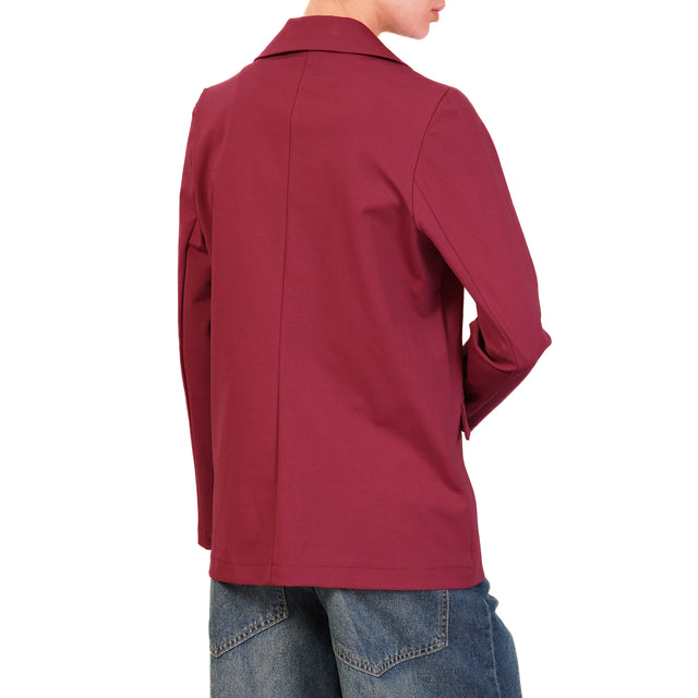 Zeroassoluto-Giacca JOIS  punto milano 1 bottone - cherry