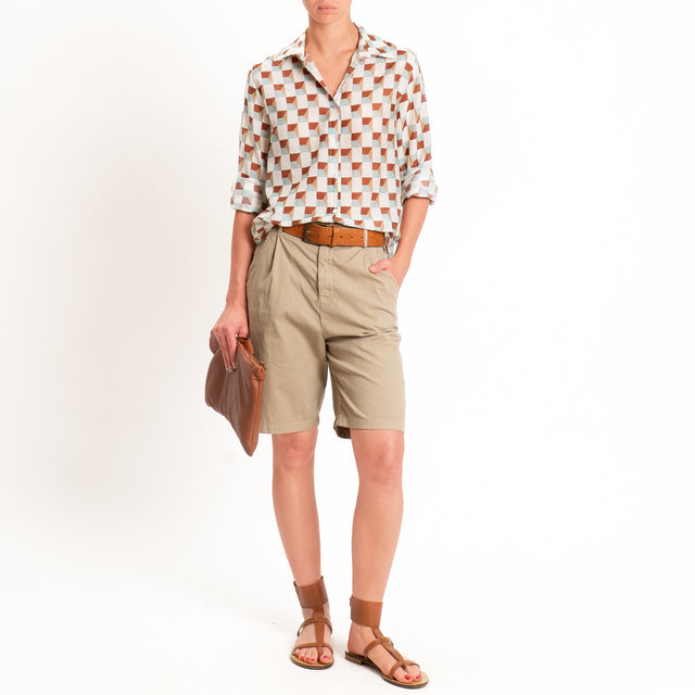 Zeroassoluto-Bermuda LORA cotone elastico dietro - coloniale