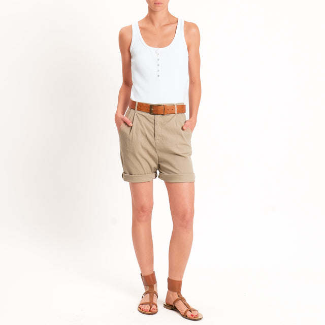 Zeroassoluto-Bermuda LORA cotone elastico dietro - coloniale