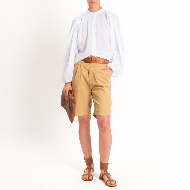 Zeroassoluto-Bermuda LORA cotone elastico dietro - desert
