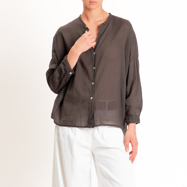 Tensione in-Camicia mussola "LOVE IN THE SUN" - cocco