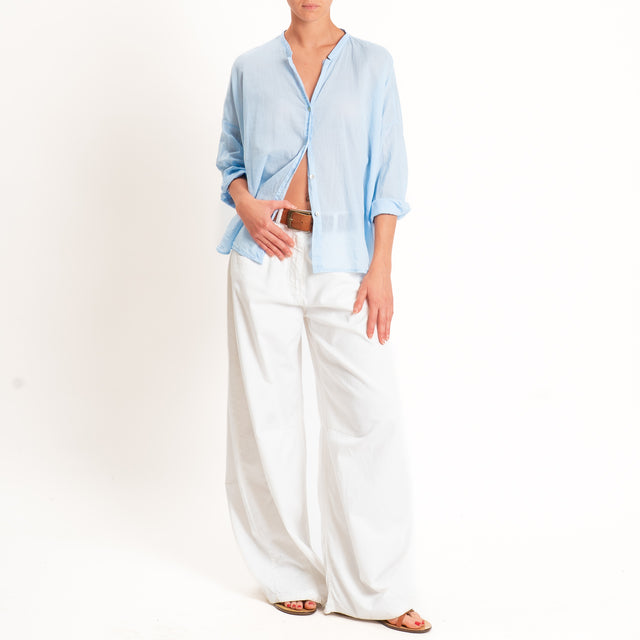 Tensione in-Camicia mussola "LOVE IN THE SUN" - sky
