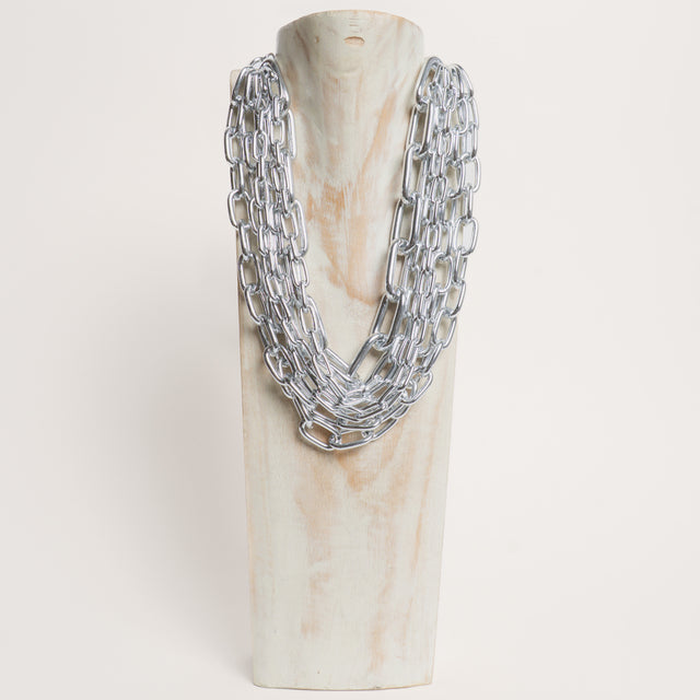 W by Whitemood-Collana catena multifilo - silver