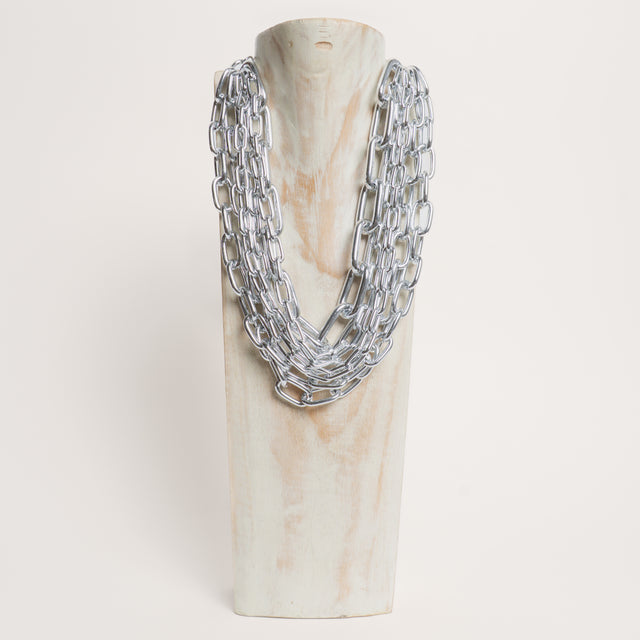 W by Whitemood-Collana catena multifilo - silver