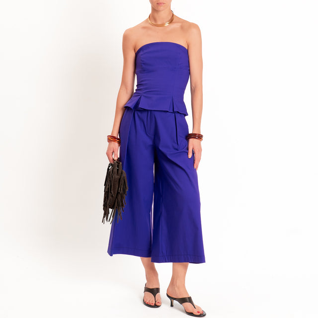 Dixie-Completo top+pantalone in popeline - viola