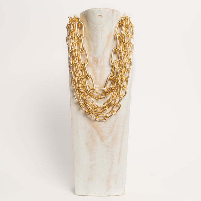 W by Whitemood-Collana catena multifilo - gold