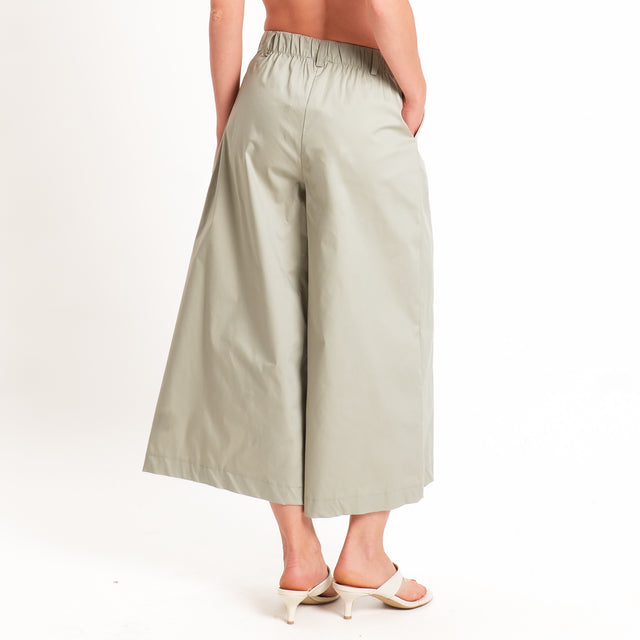 Dixie-Completo top+pantalone in popeline - salvia