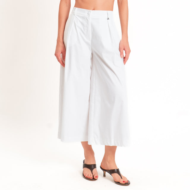 Dixie-Completo top+pantalone in popeline - Bianco