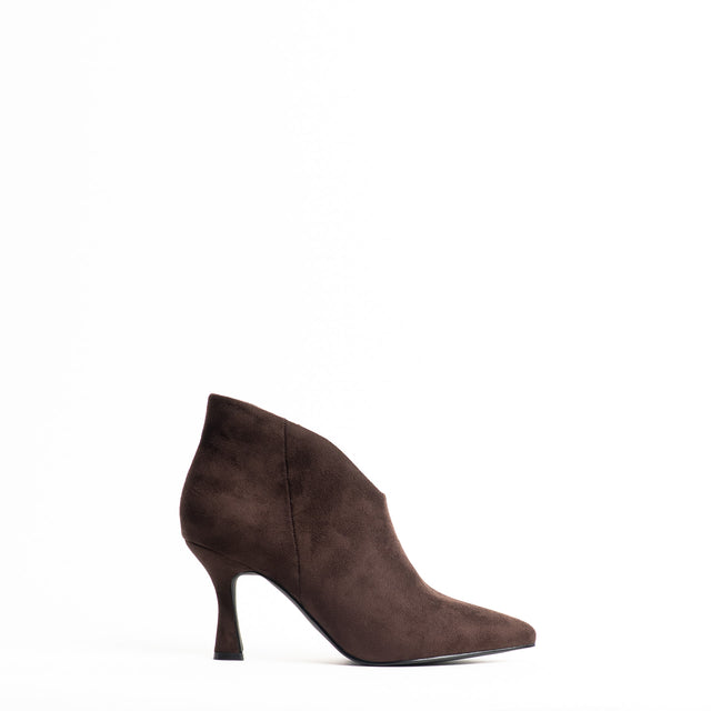 Ovyé-Tronchetto effetto suede con zip laterale - caffe'