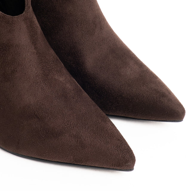 Ovyé-Tronchetto effetto suede con zip laterale - caffe'