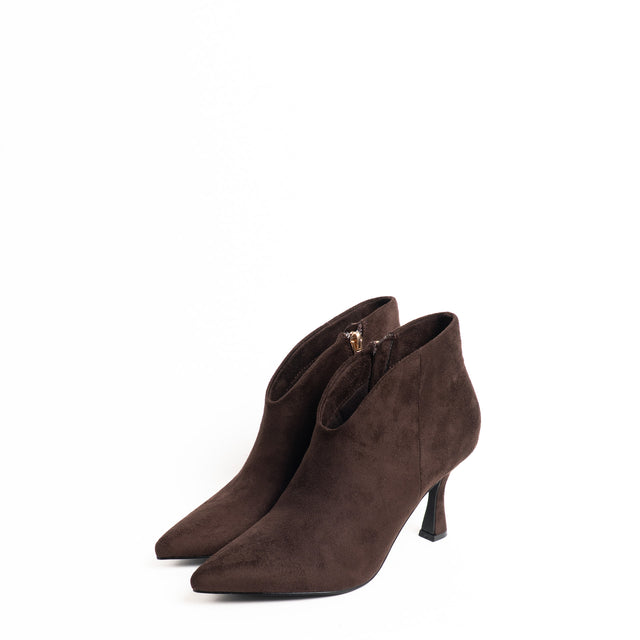 Ovyé-Tronchetto effetto suede con zip laterale - caffe'