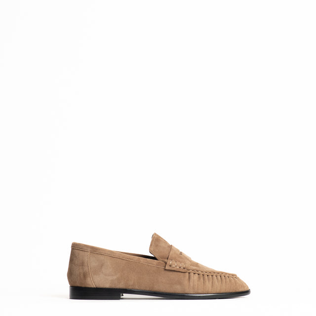 Ovyé-Mocassino effetto suede - taupe