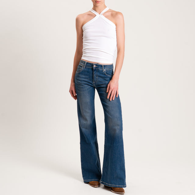 Vaqueros Zeroassoluto GRETA acampanados - denim con lavado color té