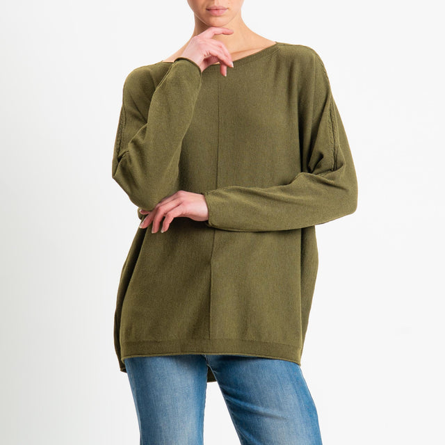 Zeroassoluto-Maglia over riga centrale - olio