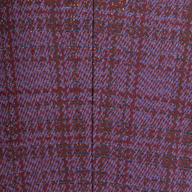Zeroassoluto-Giacca JIN elasticizzata - check lurex glicine/vino/moro