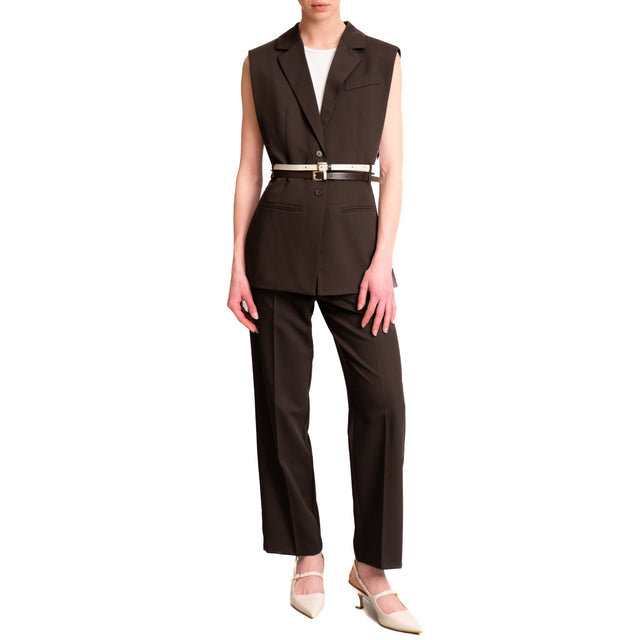 Pantalones imperiales hasta los tobillos - ébano