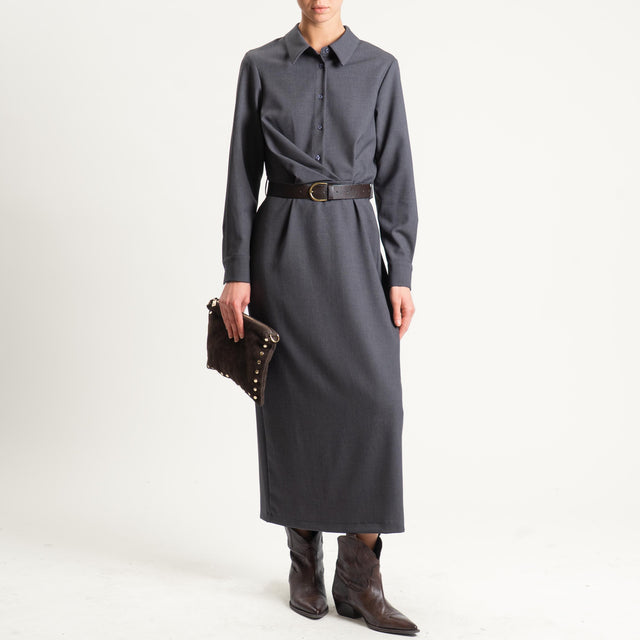 Dixie- Abito con cintura - antracite