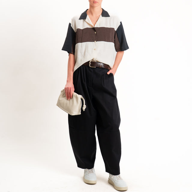 Dixie-Camicia tessuto modal multicolor - burro/moro/nero
