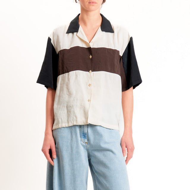 Dixie-Camicia tessuto modal multicolor - burro/moro/nero