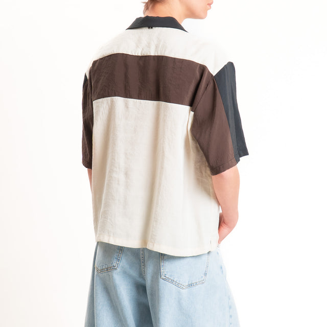 Dixie-Camicia tessuto modal multicolor - burro/moro/nero