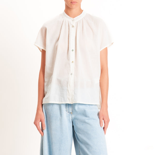 Dixie-Camicia mussola collo coreana - burro