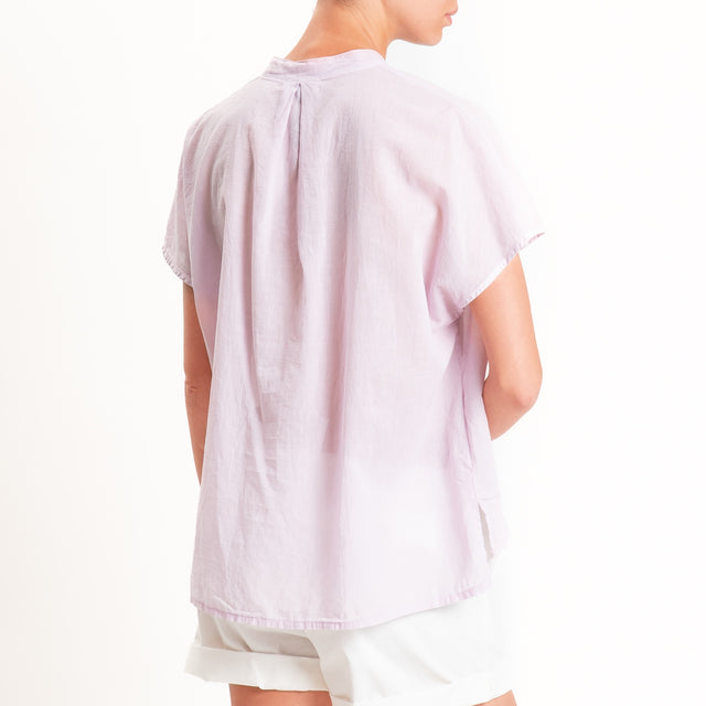Dixie-Camicia mussola collo coreana - rosa confetto