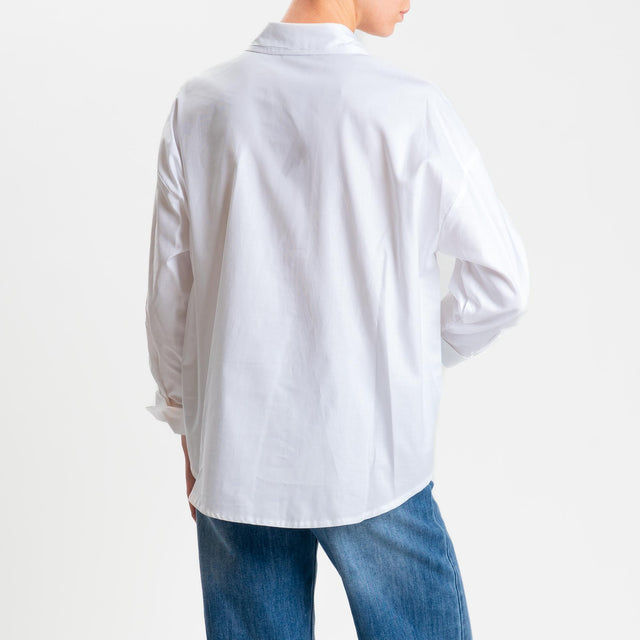 Dixie-Camicia oxford oversize - bianco