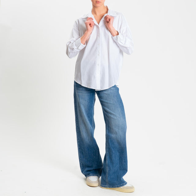 Dixie-Camicia oxford oversize - bianco