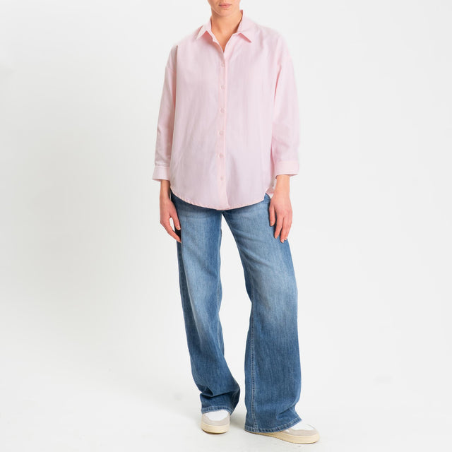 Dixie-Camicia oxford oversize - rosa