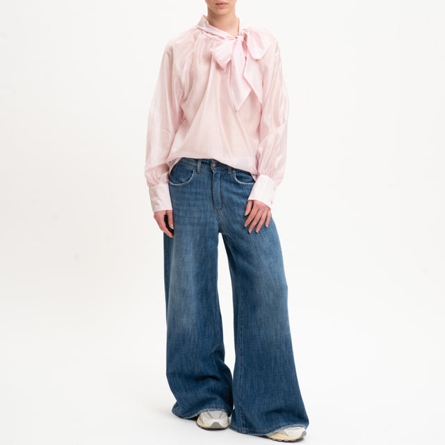 Camisa Dixie-Muslin con lazo - Rosa