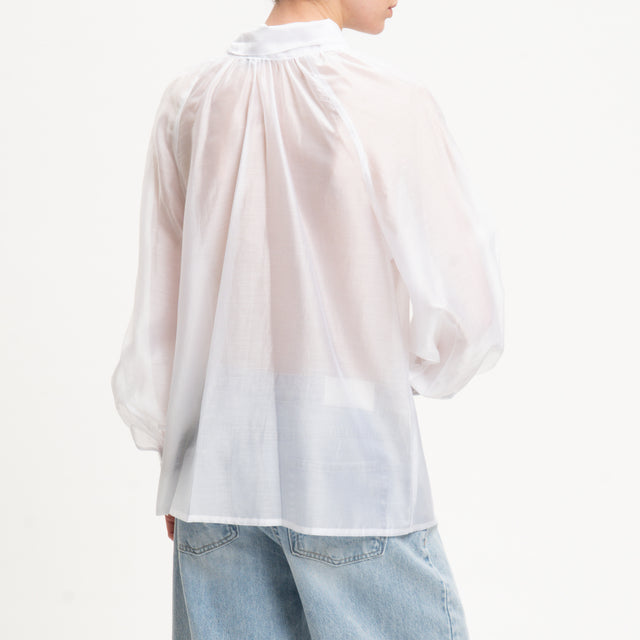 Dixie-Camicia mussola con fiocco - bianco