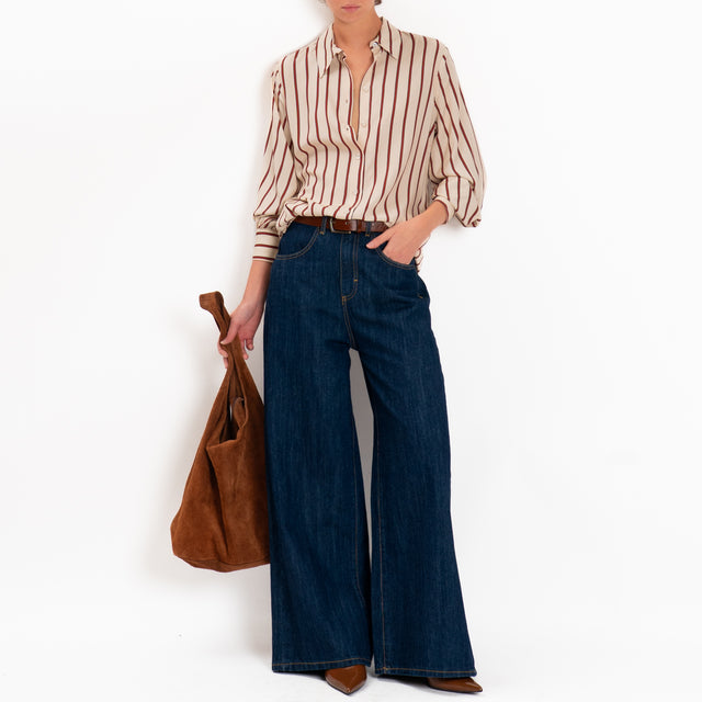 Dixie-Camicia a righe - panna/rosso
