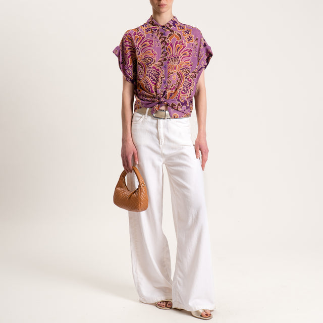 Dixie-Camicia georgette fantasia - mauve/viola/moro