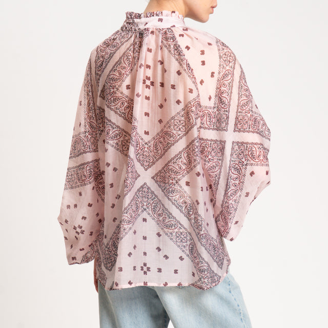 Dixie-Blusa mussola fantasia bandana - rosa