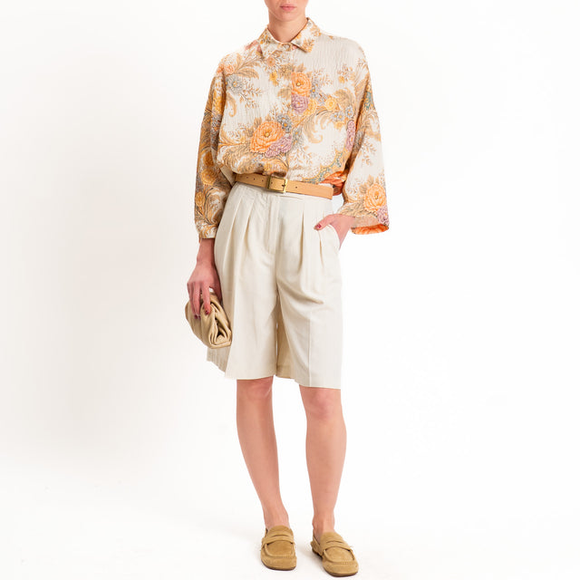 Dixie-Camicia fantasia floreale - sand/orange/beige
