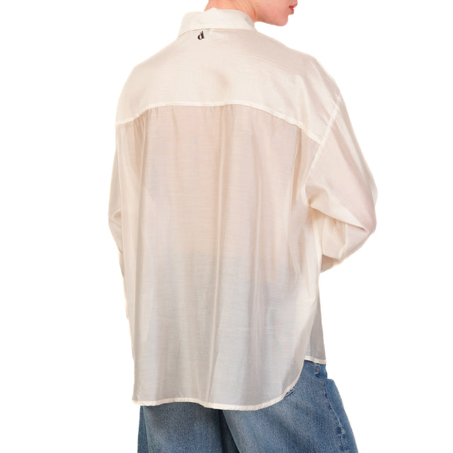 Dixie-Camicia mussola con tasche - burro