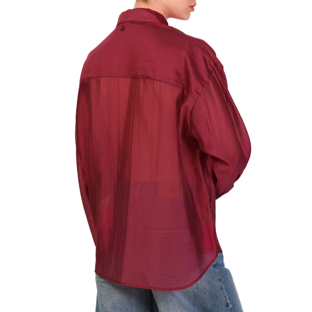 Dixie-Camicia mussola con tasche - magenta