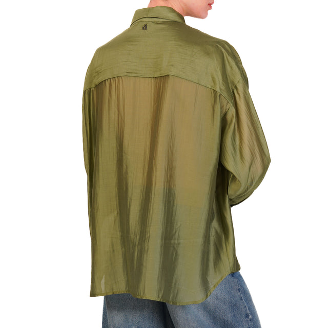 Camisa Dixie-Muslin con bolsillos - Militar