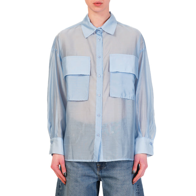 Dixie-Camicia mussola con tasche - polvere