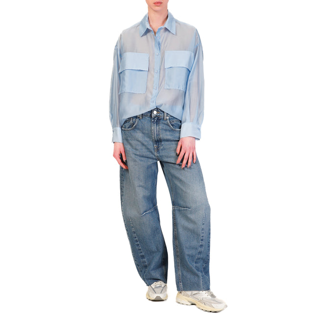 Dixie-Camicia mussola con tasche - polvere