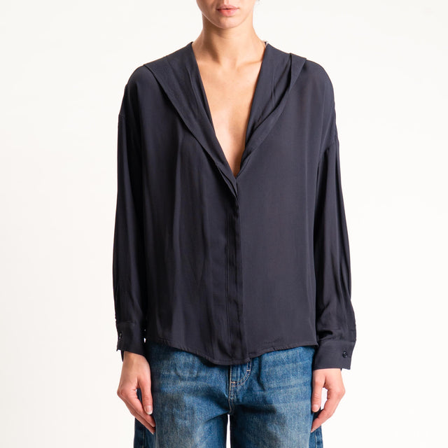 Dixie-Camicia con cappuccio - nero
