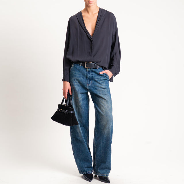 Dixie-Camicia con cappuccio - nero