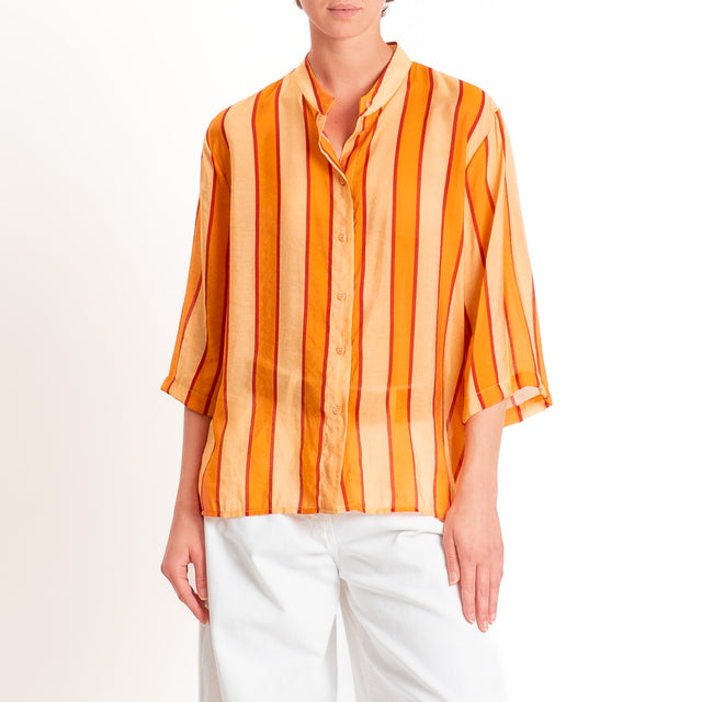 Dixie-Camicia mussola a righe - arancio/peach