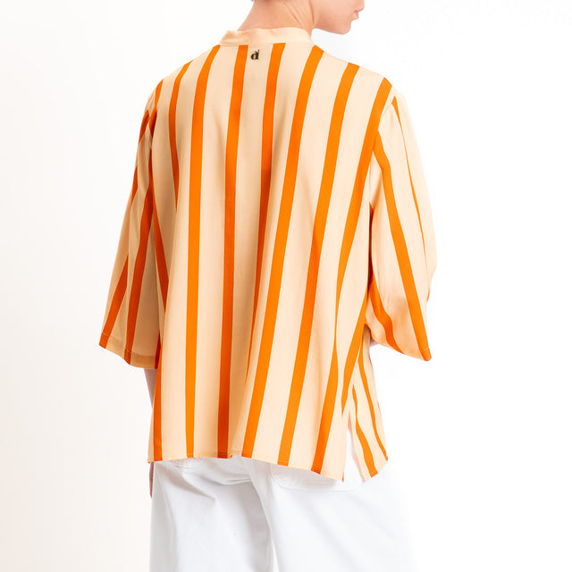Dixie-Camicia a righe collo coreana - beige/orange