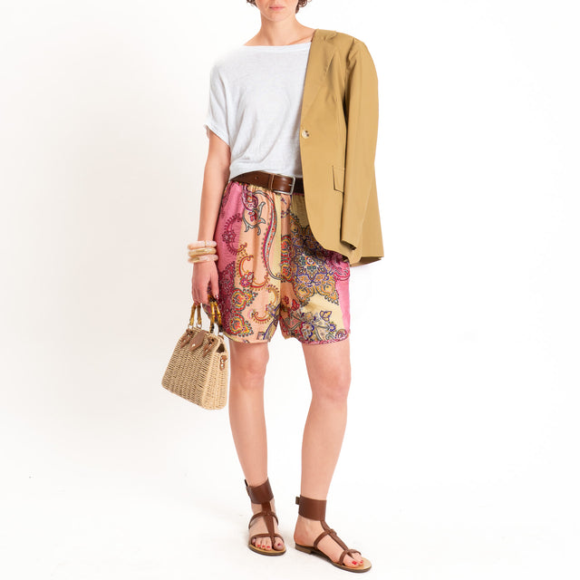 Dixie-Shorts fantasia elastico in vita - bubble/peach/yellow