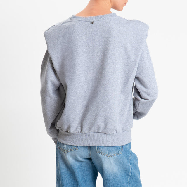 Dixie-Felpa con spalline - grigio