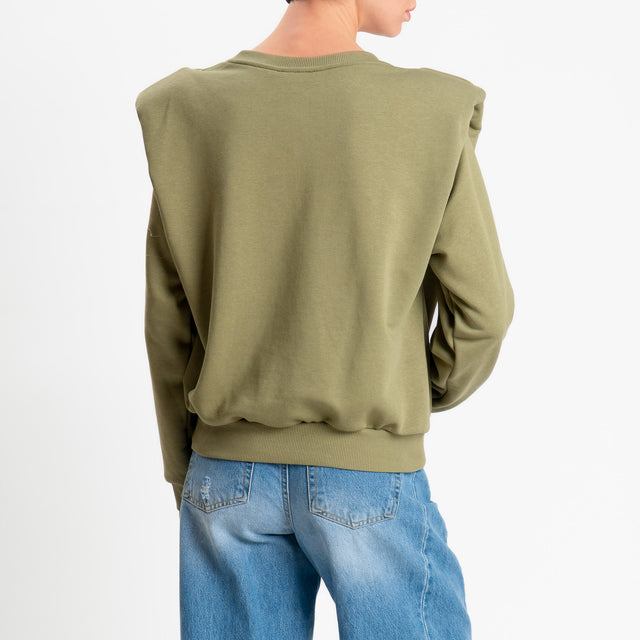 Dixie-Felpa con spalline - salvia