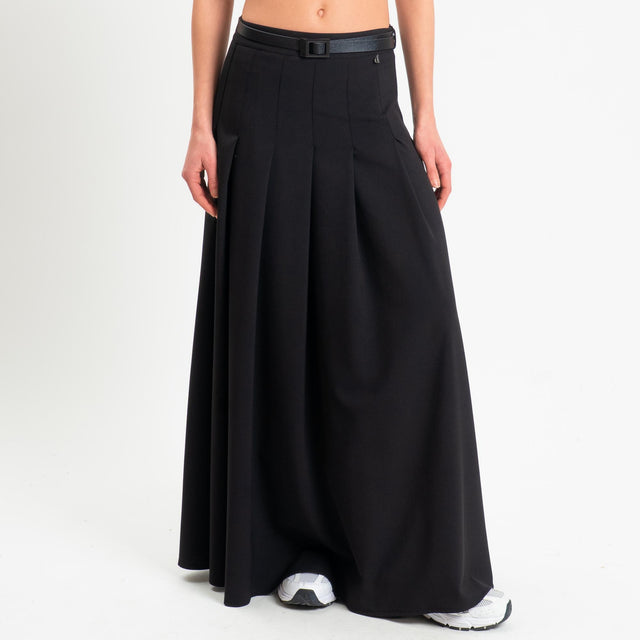 Dixie-Gonna pieghe con cintura - nero