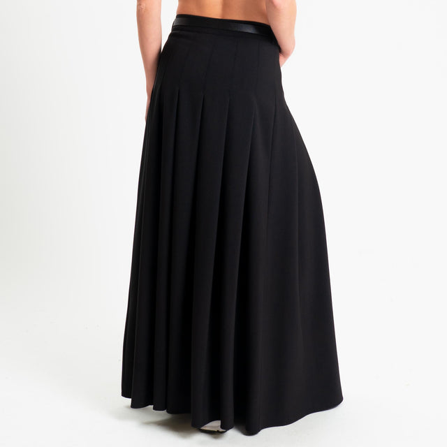 Dixie-Gonna pieghe con cintura - nero